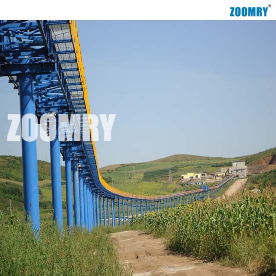 Магистральный криволинейный конвейер для транспортировки троны